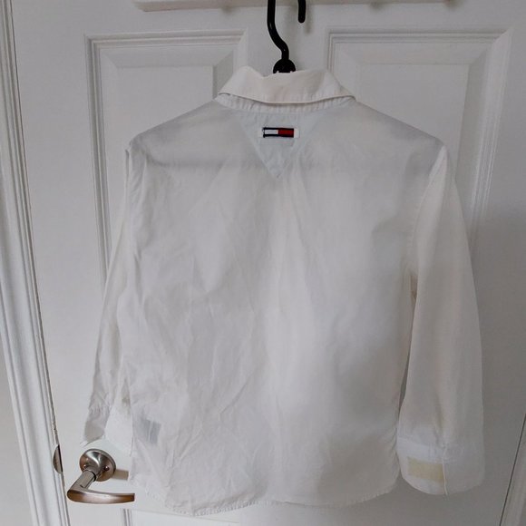 Tommy Jeans White Adaptive/ Velcro Button Up Cotton Shirt, Size S - Picture 2 of 9